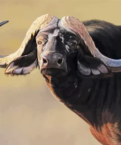 Buffalo With Long Horns Diamond Painting