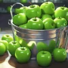 Fresh Green Apples Bucket Diamond Painting