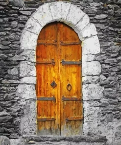 Old Brown Door Diamond Painting