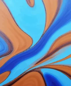 Brown And Blue Art Diamond Painting