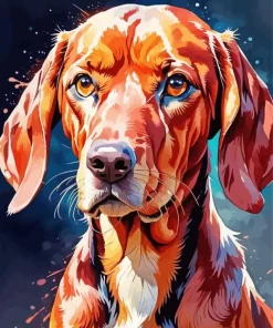 Brown Coonhound Dog Diamond Painting