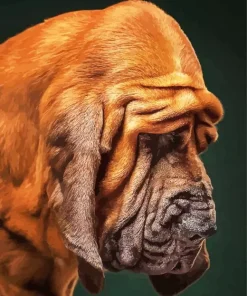 Brown Dog Face Diamond Painting