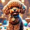 Brown Fluffy Poodle Diamond Painting