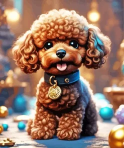 Brown Fluffy Poodle Diamond Painting