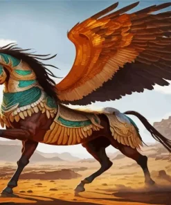 Brown Pegasus Diamond Painting