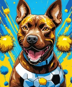 Brown Stafford Dog Diamond Painting