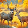 Buck And Doe Diamond Painting