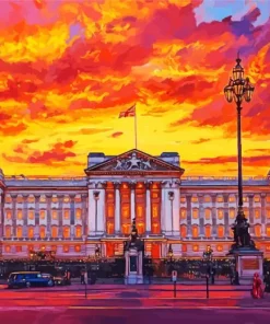 Buckingham Palace At Sunset Diamond Painting