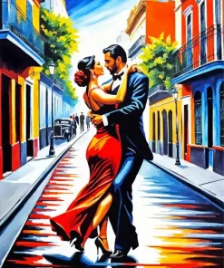 Buenos Aires Tango Dancers Art Diamond Painting