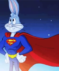 Bugs Bunny As Superman Diamond Painting