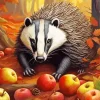 Cool Forest Badger Art Diamond Painting