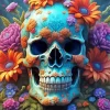 Floral Skull Art Diamond Painting