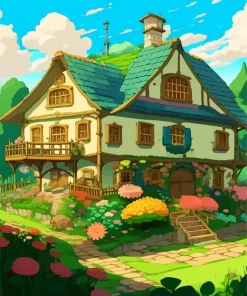 Flower Art House Diamond Painting