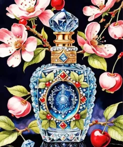 Flower Perfume Bottle Diamond Painting