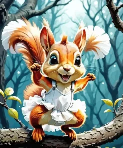 Flying Squirrel Art Diamond Painting