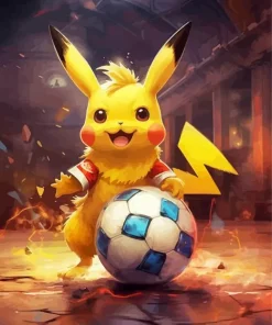 Football Pikachu Diamond Painting