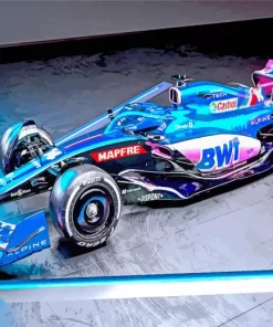 Formula 1 Blue Car Diamond Painting