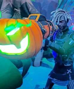 Fornite Pumpkin Diamond Painting
