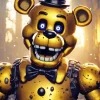Golden Withered Freddy Diamond Painting