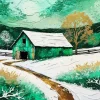 Green Barn Diamond Painting