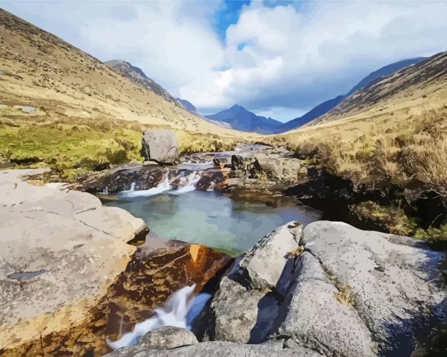 isle of arran Diamond With Numbers Isle Of Arran Diamond Painting