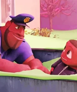 Its Raining Meatballs Police Diamond Painting