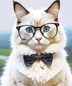 Nerd Cat Diamond Painting