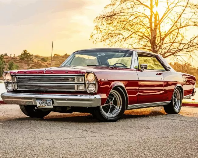 red ford galaxy 66 Diamond By Numbers Red Ford Galaxy 66 Diamond Painting
