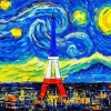 Abstract Paris Night Art Diamond Painting