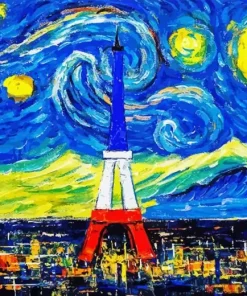 Abstract Paris Night Art Diamond Painting