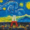 Abstract Paris Night Art Diamond Painting