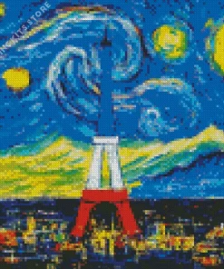 Abstract Paris Night Art Diamond Painting
