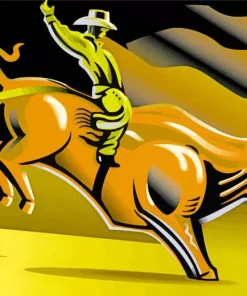 Abstract Bull Rider Diamond Painting