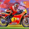 Barry Sheene Suzuki Motorcycle Diamond Painting