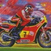 Barry Sheene Suzuki Motorcycle Diamond Painting