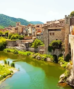 Besalu Girona Bridge Diamond Painting