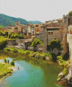 Besalu Girona Bridge Diamond Painting