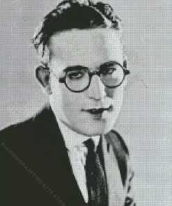 Black And White Harold Lloyd Diamond Painting