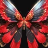 Black And Red Butterfly Diamond Painting