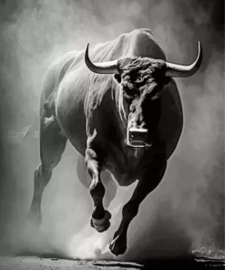 Black And White Bull Diamond Painting