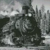 Black Train Diamond Painting