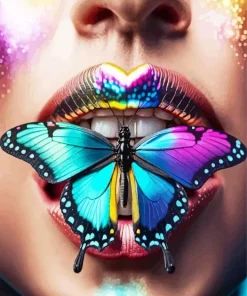 Butterfly Lips Diamond Painting