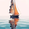 Butterfly Sailboat Diamond Painting
