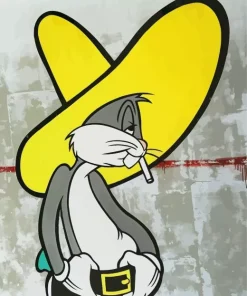 Cartoon Bunny Smoking Diamond Painting