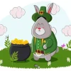 Cute Leprechaun Rabbit Diamond Painting