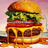 Delicious Burger Diamond Painting