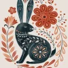 Folk Art Bunny Diamond Painting