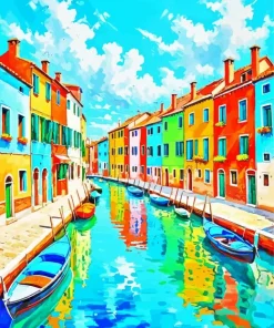 Italy Burano Diamond Painting
