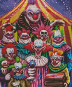 Killer Klowns From Outer Space Characters Diamond Painting