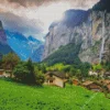 Lauterbrunnen Landscape Diamond Painting